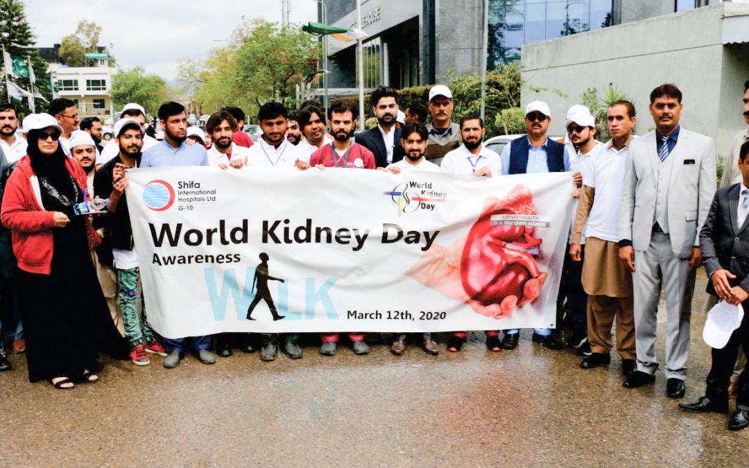 Shifa Dialysis Center G-10 Islamabad, Organized Awareness Walk & Free Health Camp on World Kidney Day