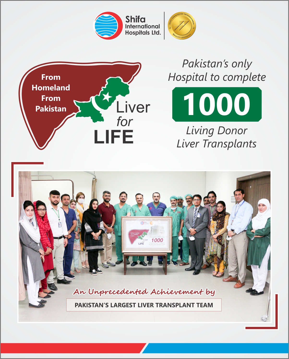 Shifa international hospitals complete 1000 liver transplants in Pakistan