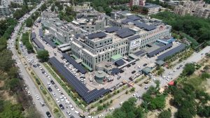 A 900KWP DC solar power system is installed at Shifa International Hospital as part of its commitment to a sustainable environment.